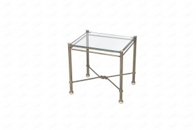HERMES brass bed side table